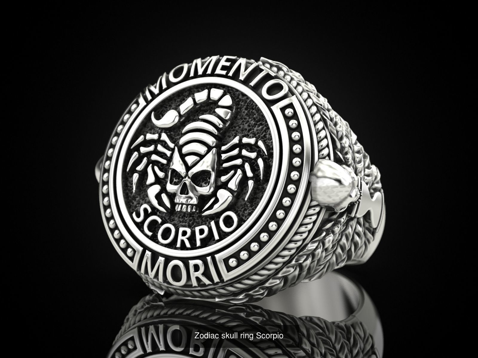 Collection Zodiac skull ring _14