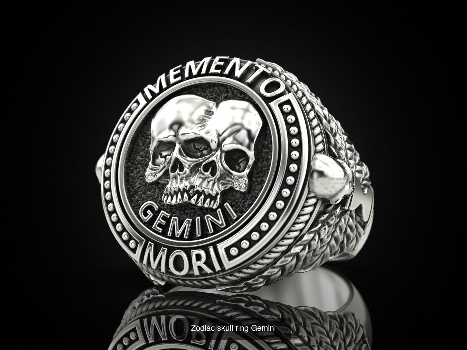 Collection Zodiac skull ring _9