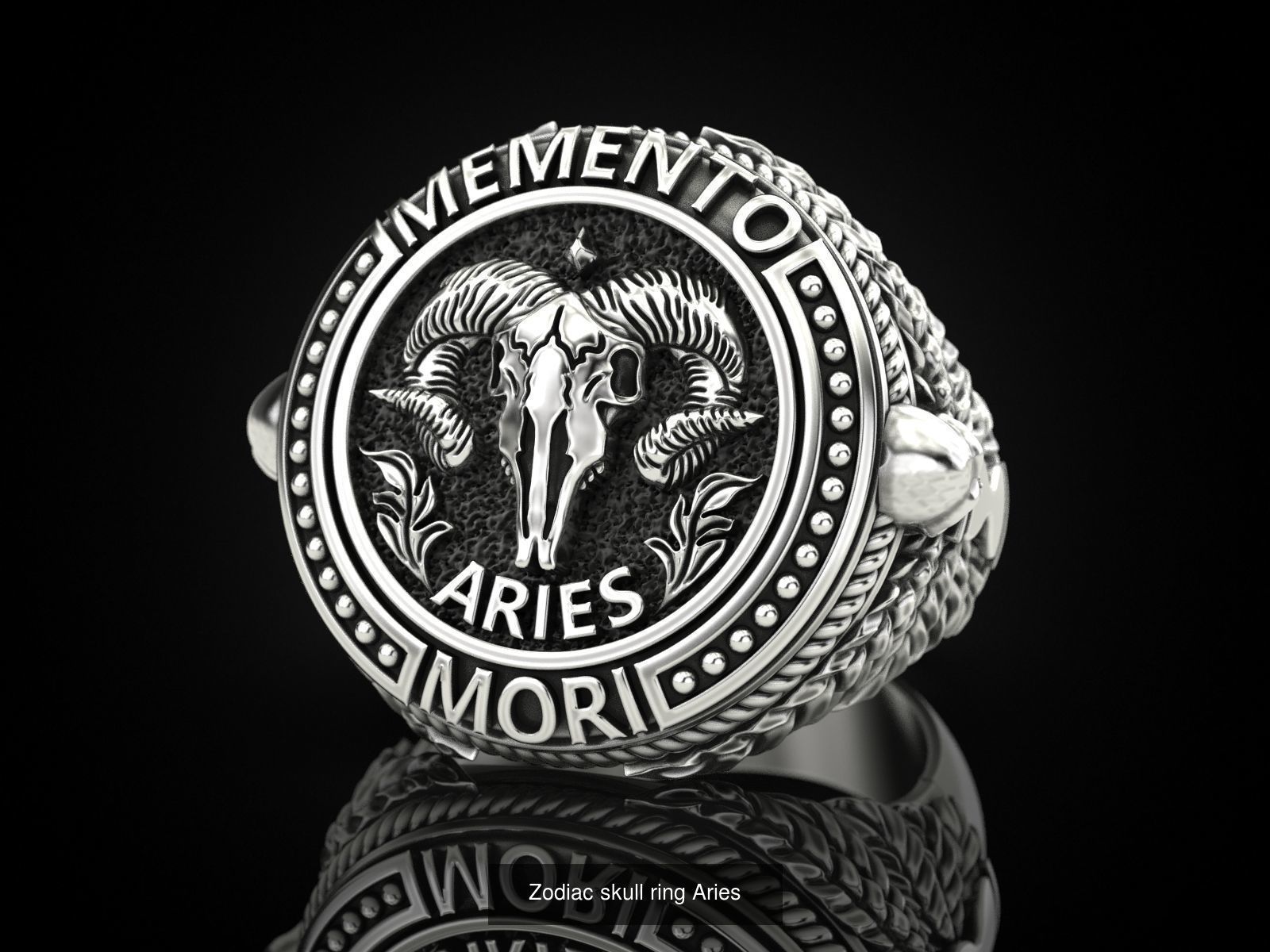 Collection Zodiac skull ring _6
