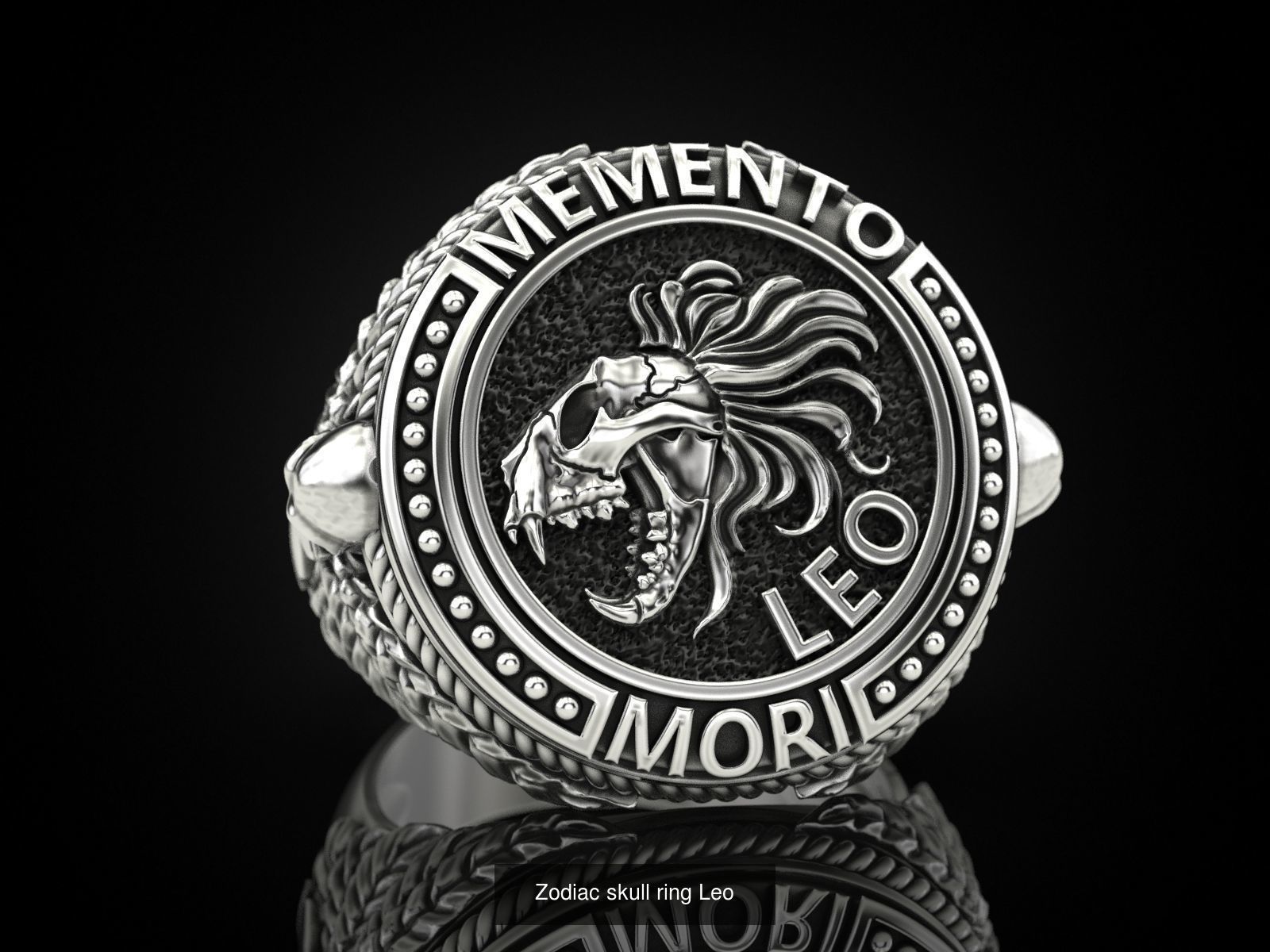 Collection Zodiac skull ring _10