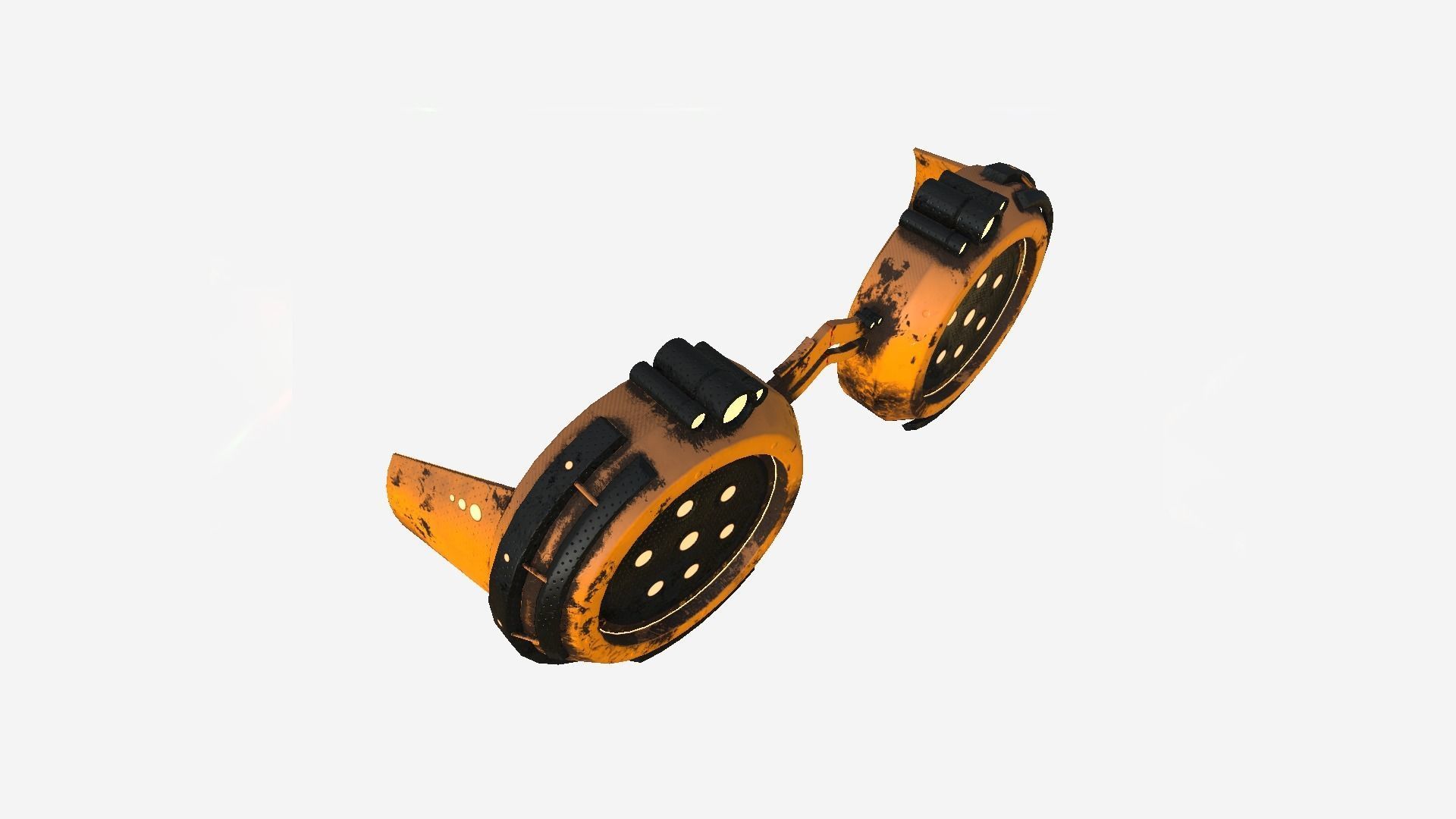 SciFi Glasses G07 Orange Dirt - Character Design Fashion Free low-poly 3D model_3