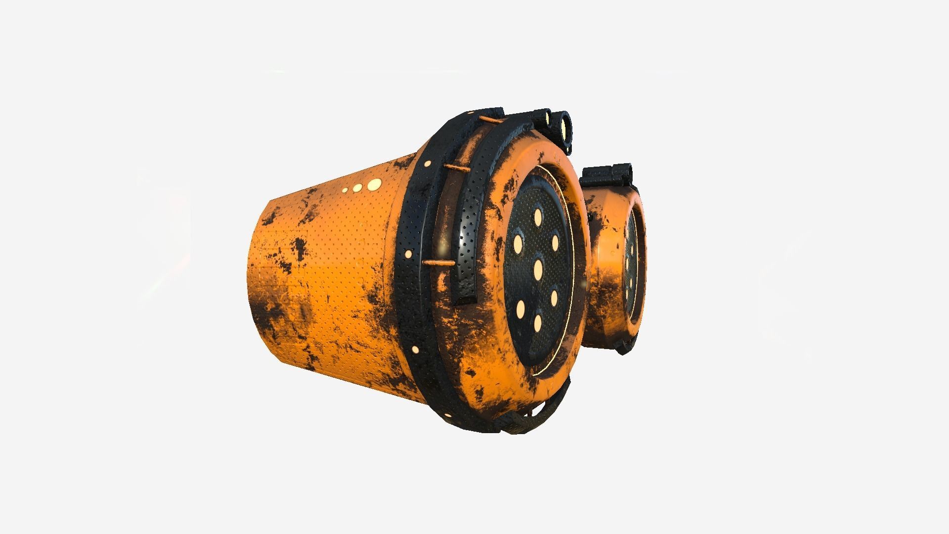 SciFi Glasses G07 Orange Dirt - Character Design Fashion Free low-poly 3D model_2