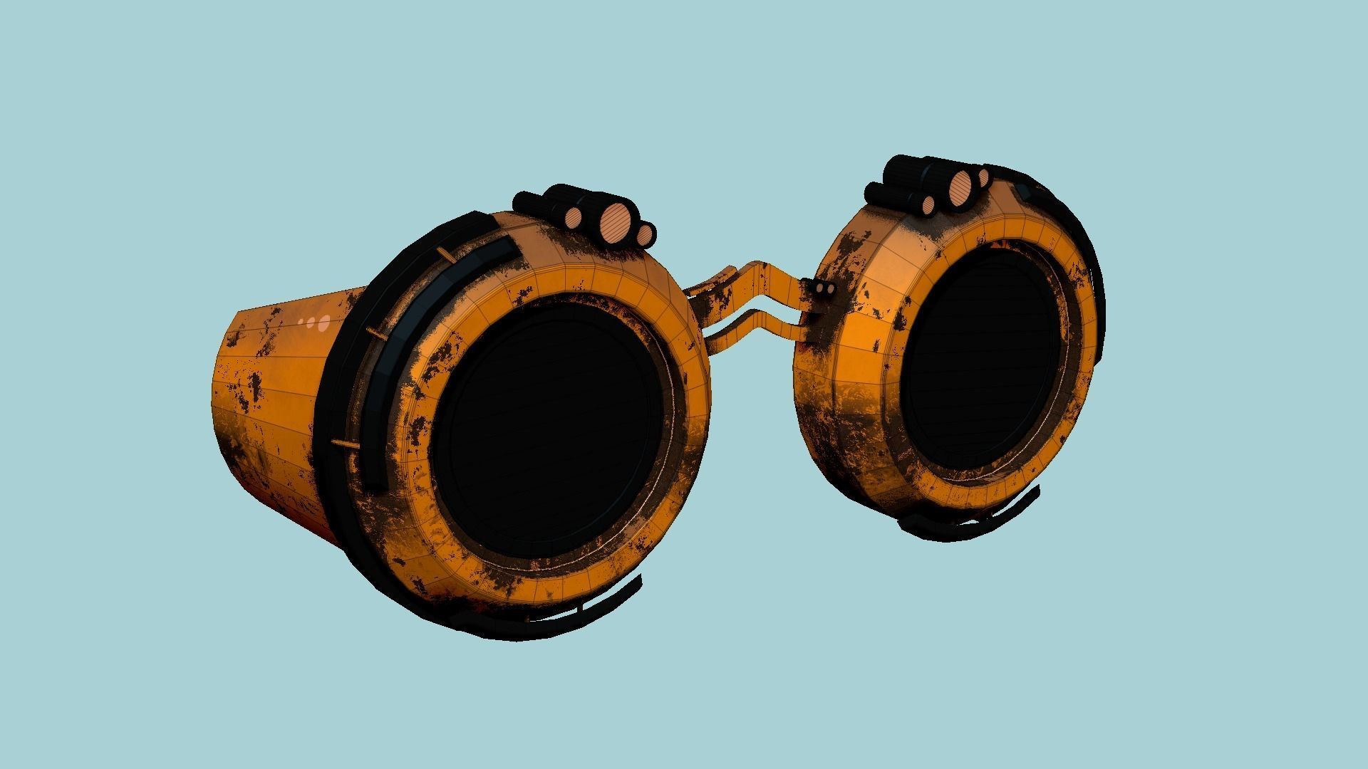 SciFi Glasses G07 Orange Dirt - Character Design Fashion Free low-poly 3D model_6