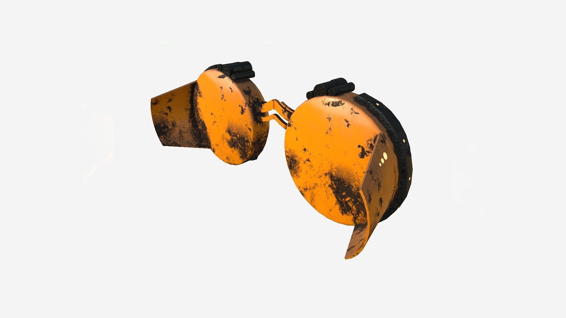 SciFi Glasses G07 Orange Dirt - Character Design Fashion Free low-poly 3D model_4