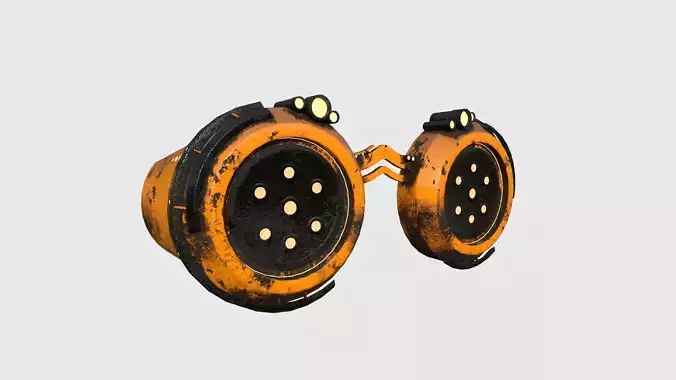 SciFi Glasses G07 Orange Dirt - Character Design Fashion Free low-poly 3D model