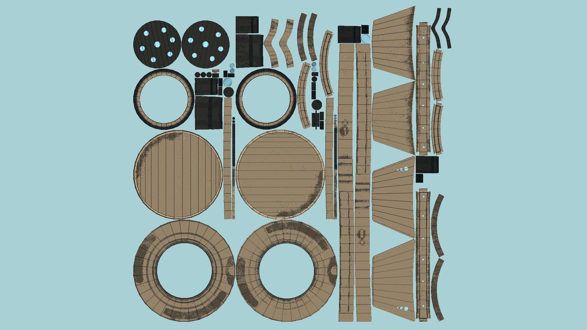 SciFi Glasses G08 Bronze - Character Design Fashion Low-poly 3D model_5