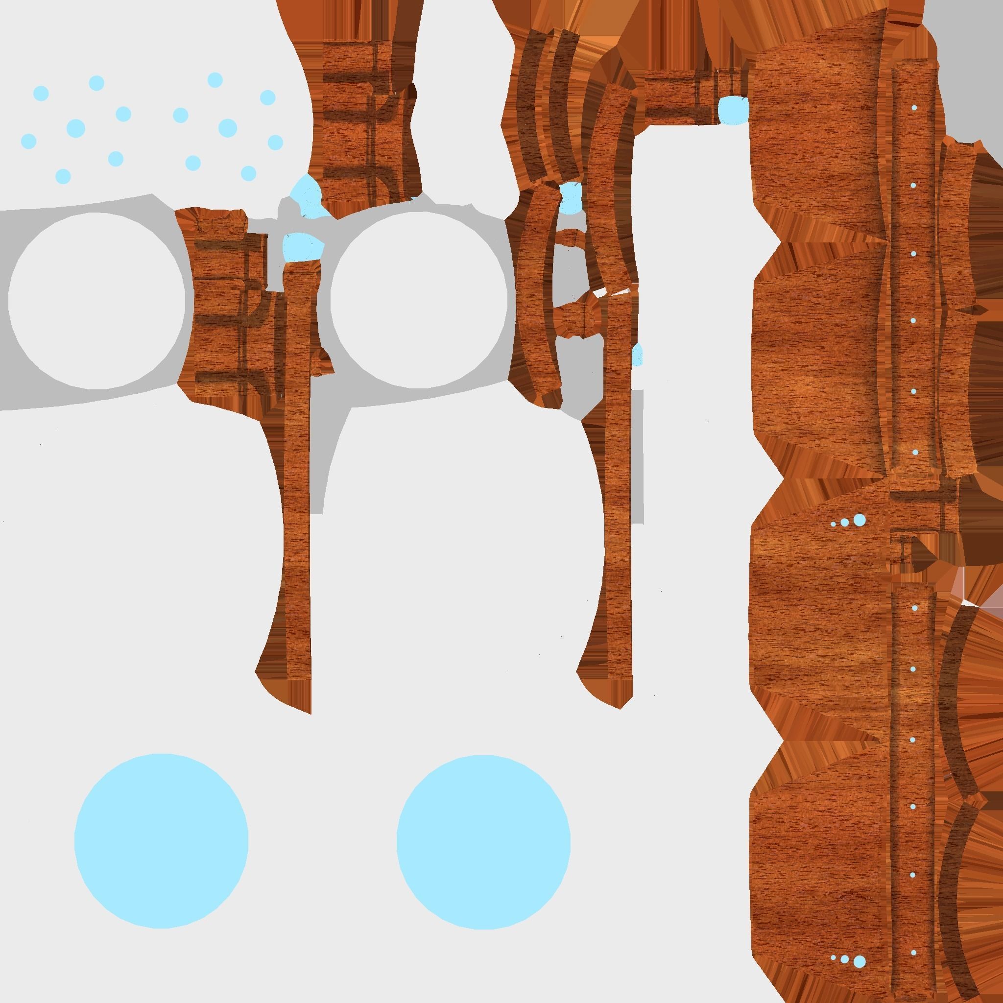 SciFi Glasses G09 White Wood - Character Design Fashion Low-poly 3D model_19