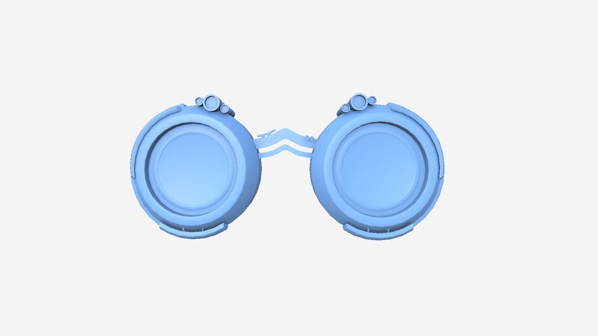 SciFi Glasses G09 White Wood - Character Design Fashion Low-poly 3D model_8