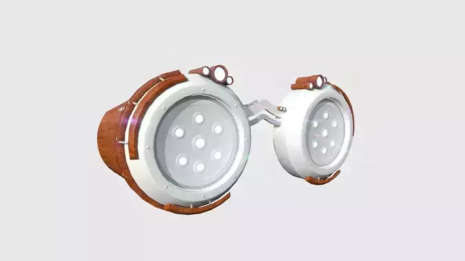SciFi Glasses G09 White Wood - Character Design Fashion Low-poly 3D model