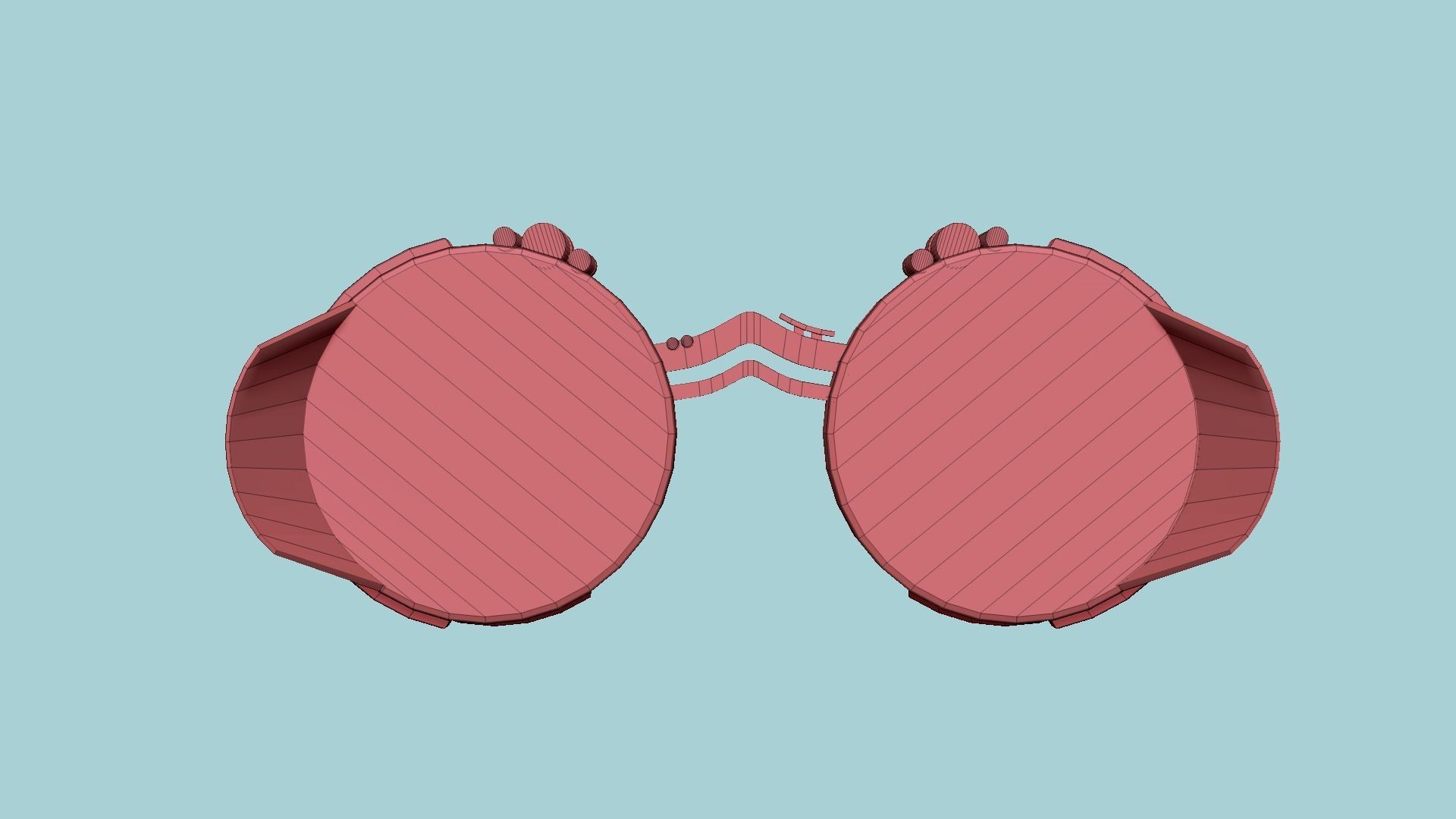 SciFi Glasses G09 White Wood - Character Design Fashion Low-poly 3D model_17