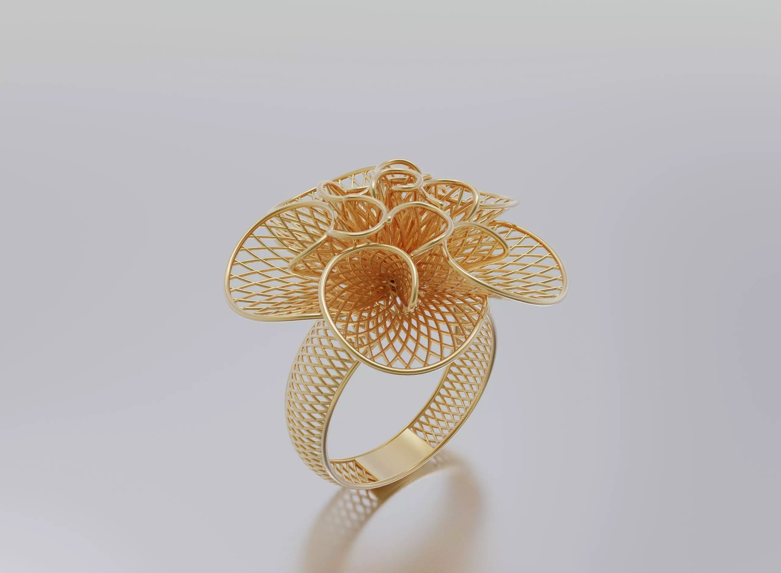 woman ring 3D print model_0