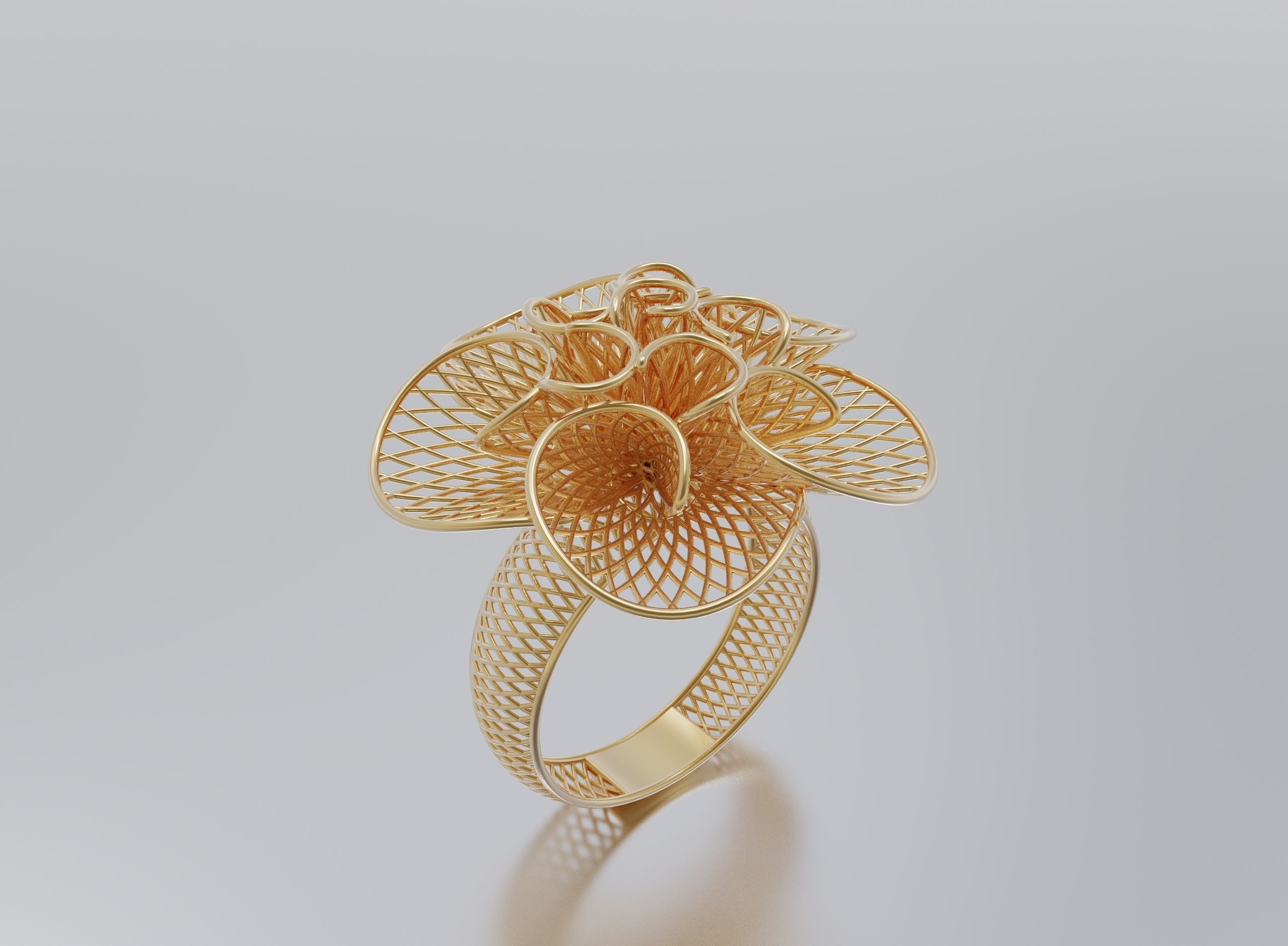 woman ring 3D print model_1