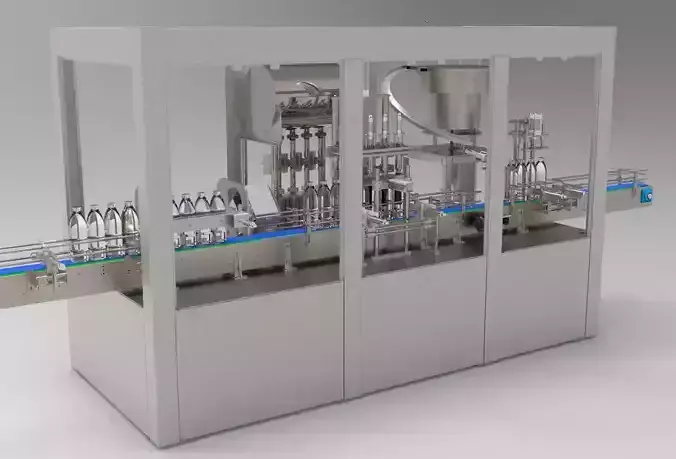 Bottles Washing Filling And Capping Line  3D print model
