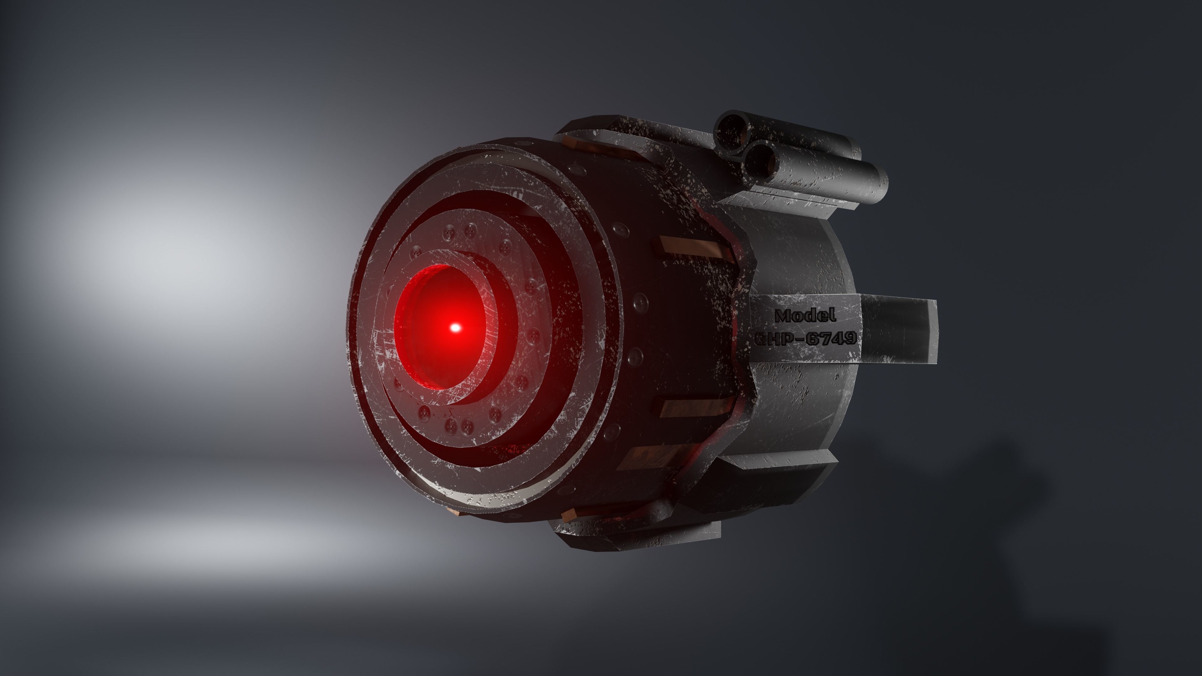 Prosthetic eye 2 Low-poly 3D model_3