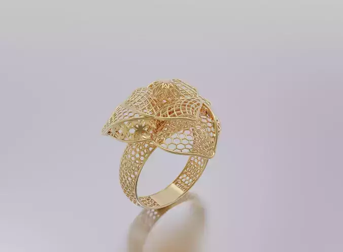 woman ring 3D print model