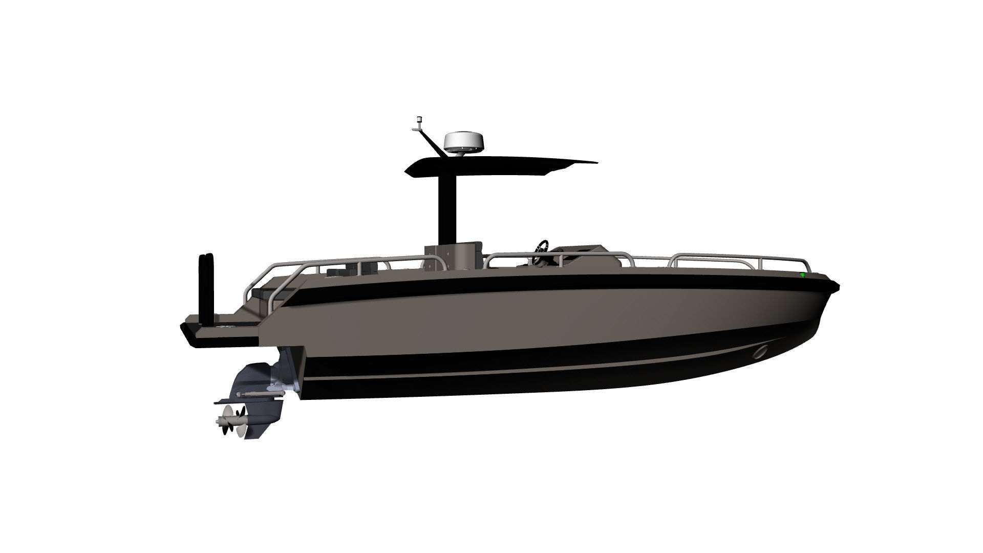 8 Meter Yacht Tender Runabout 3D model_41