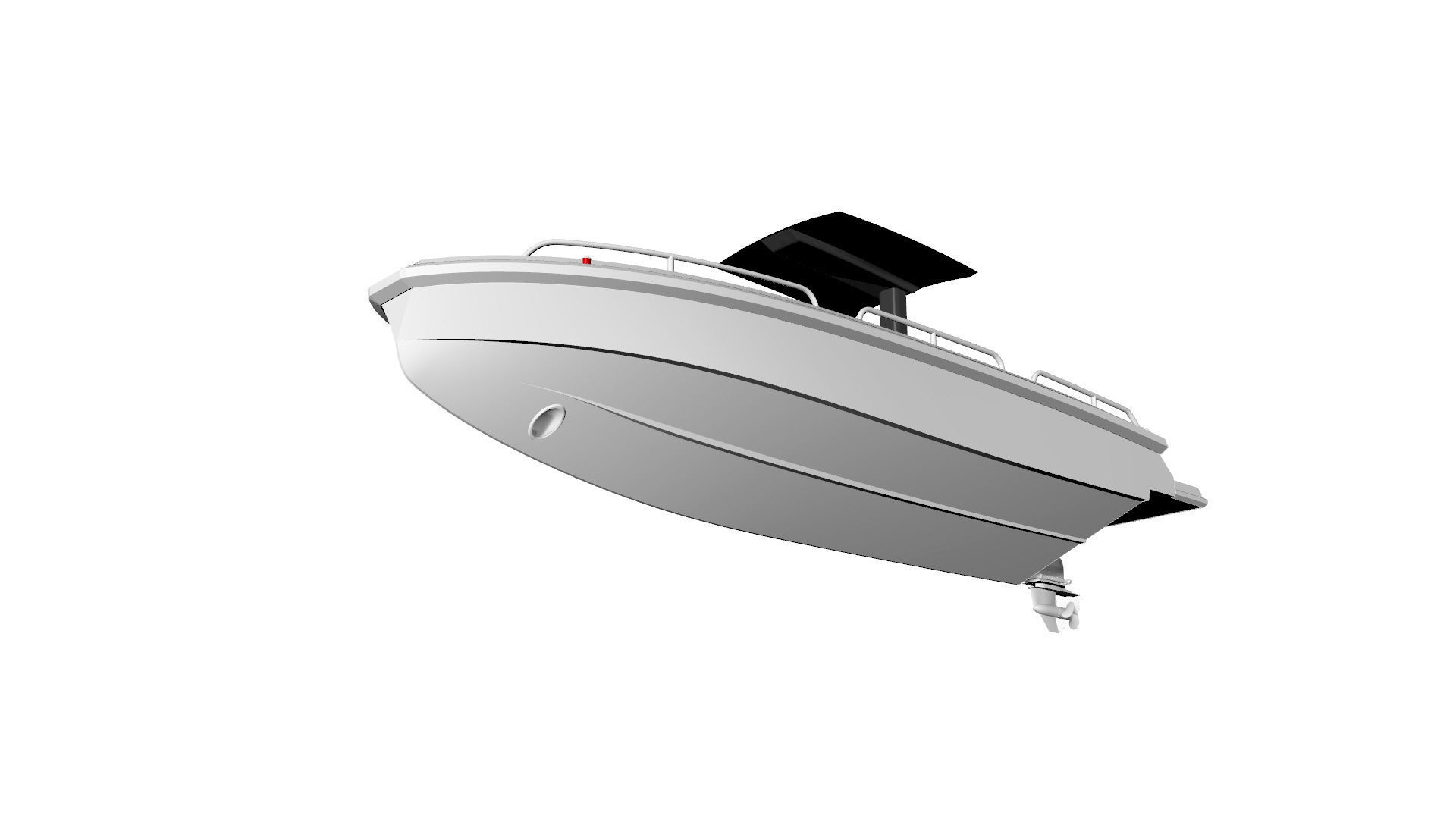 8 Meter Yacht Tender Runabout 3D model_12