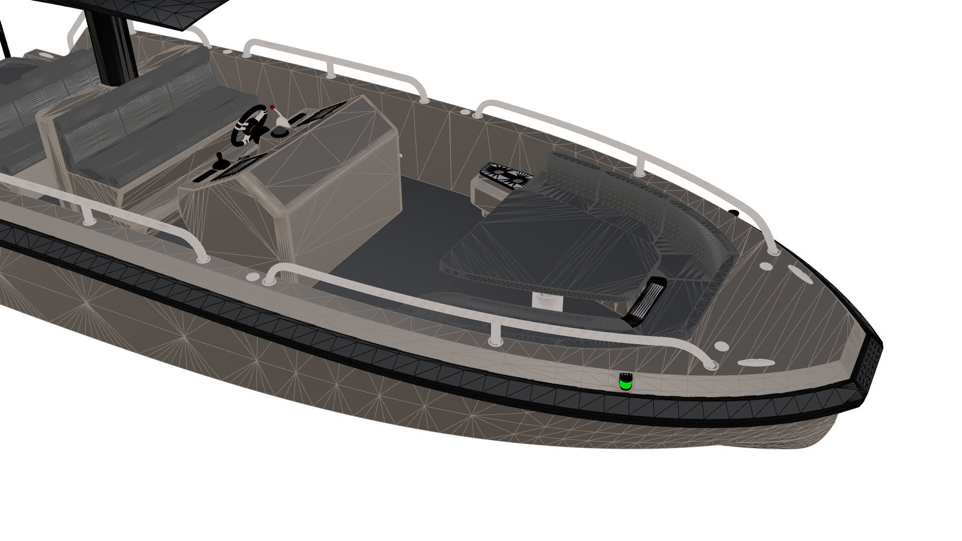 8 Meter Yacht Tender Runabout 3D model_28