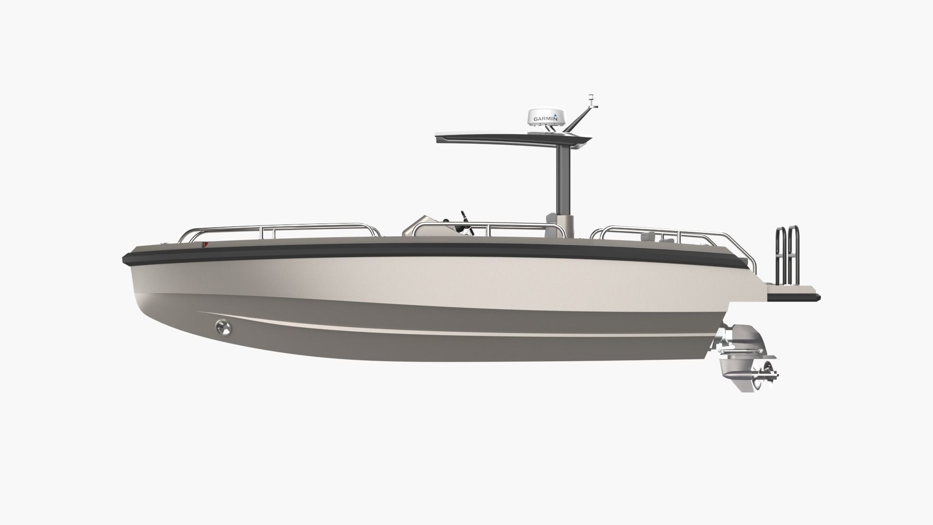 8 Meter Yacht Tender Runabout 3D model_2