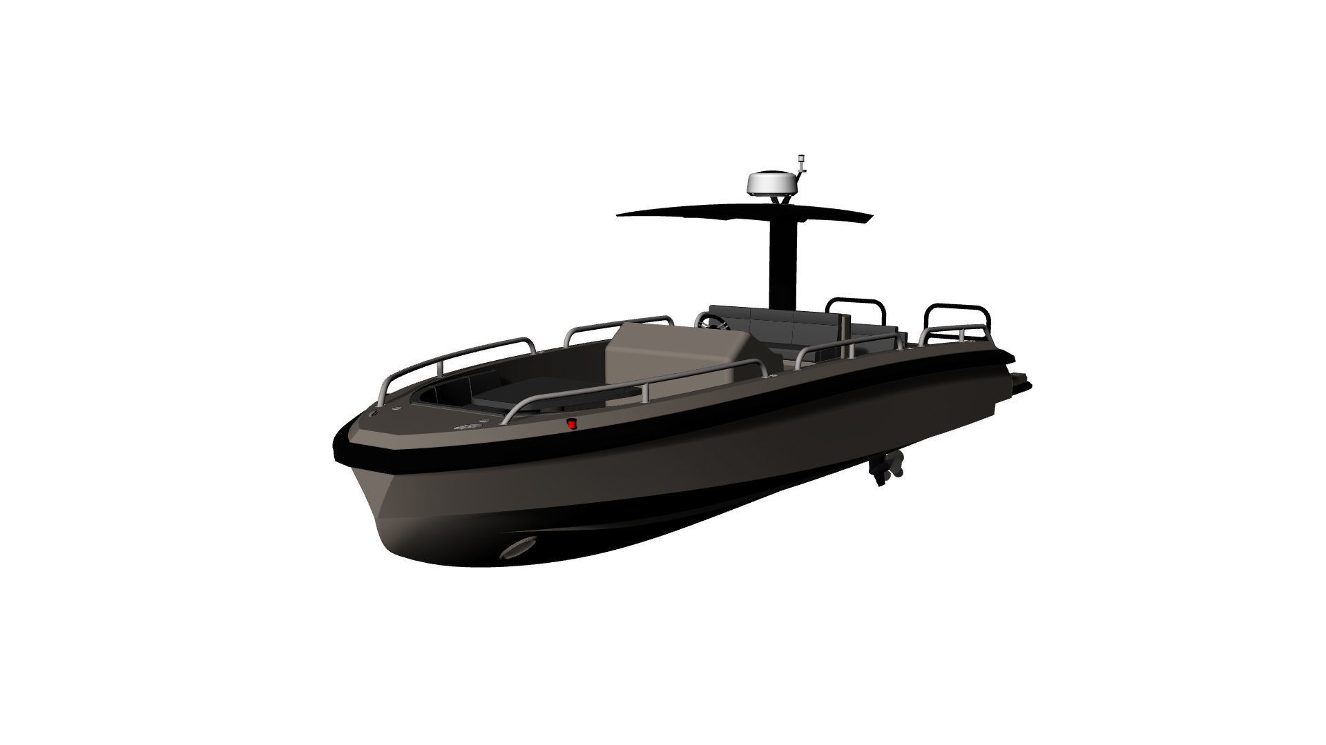 8 Meter Yacht Tender Runabout 3D model_38