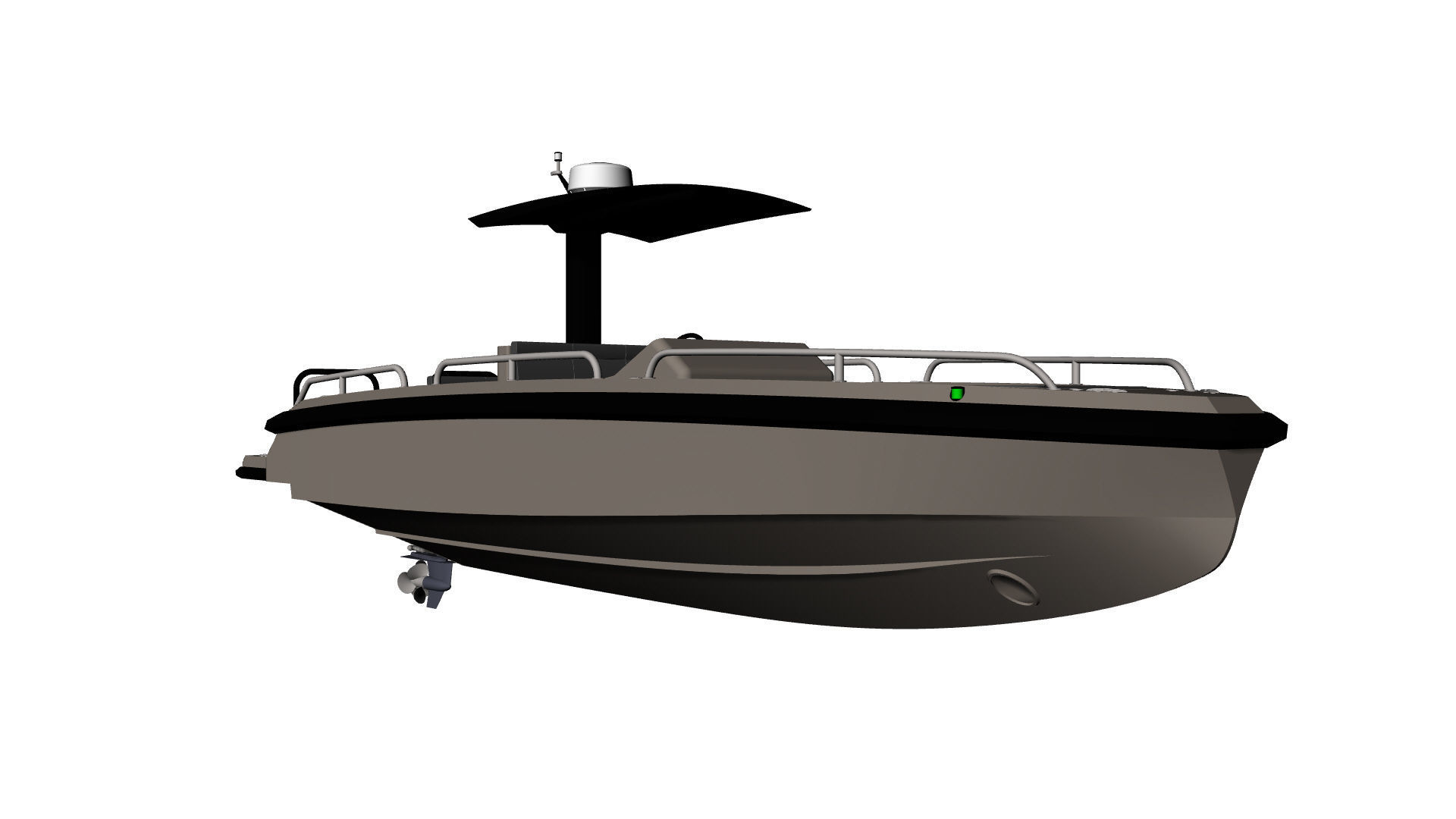 8 Meter Yacht Tender Runabout 3D model_37