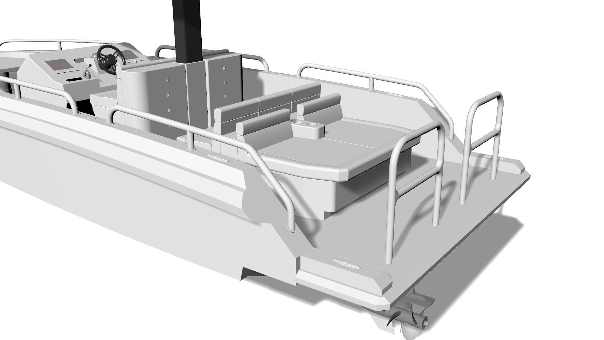 8 Meter Yacht Tender Runabout 3D model_20
