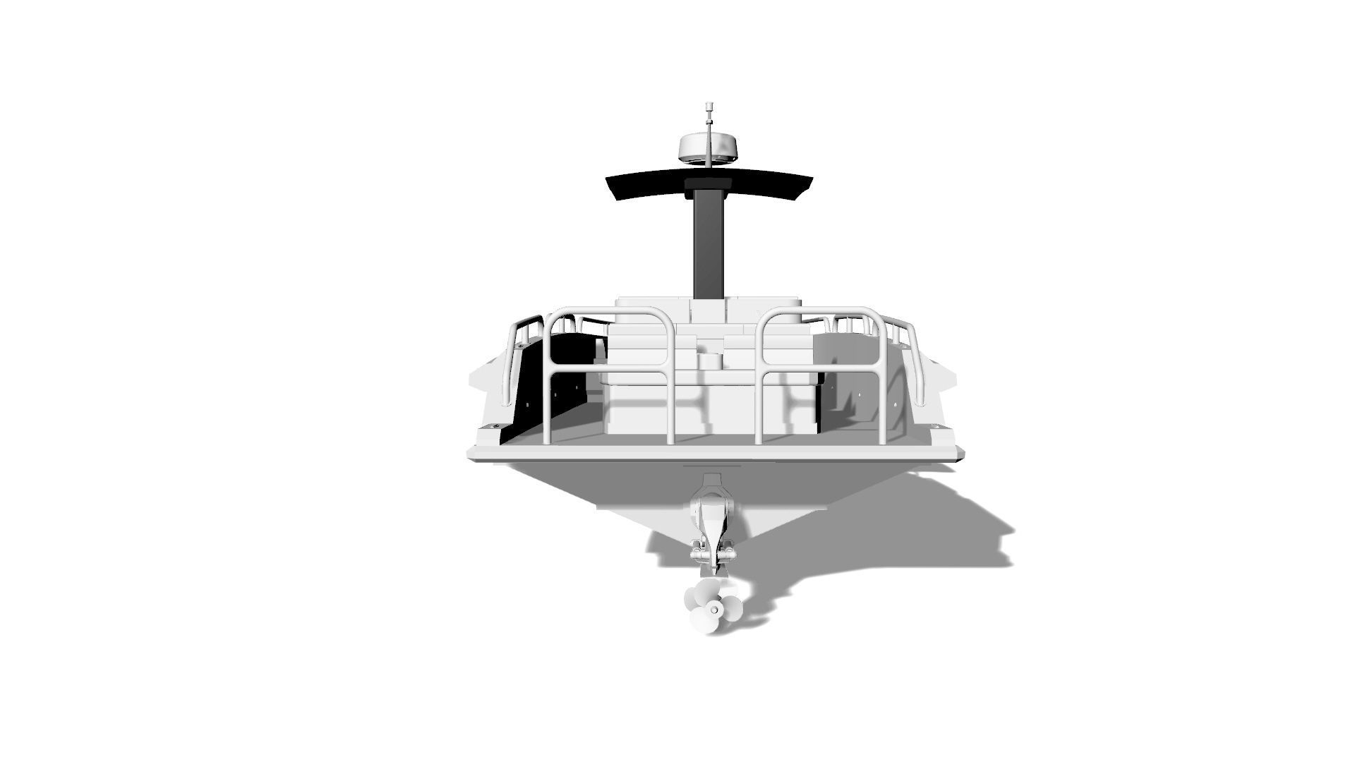 8 Meter Yacht Tender Runabout 3D model_16