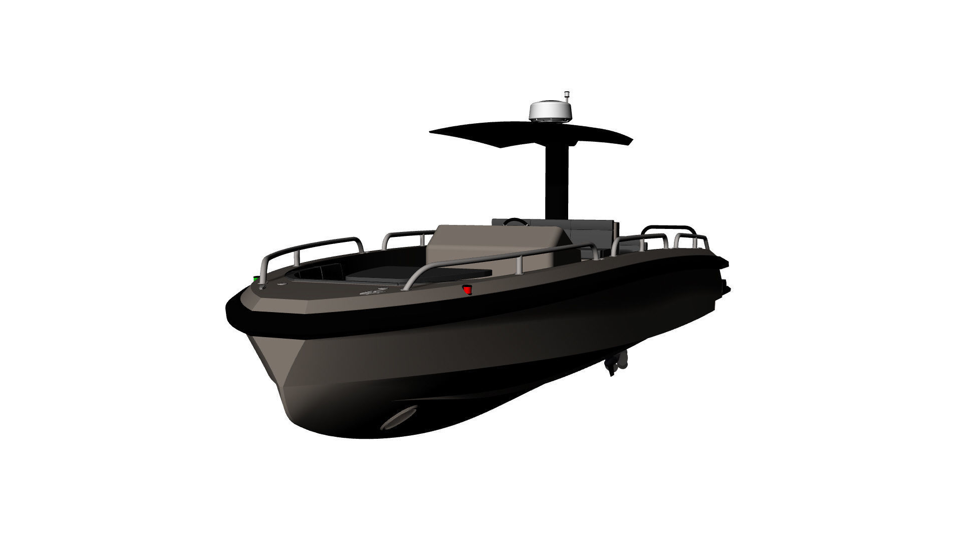 8 Meter Yacht Tender Runabout 3D model_36