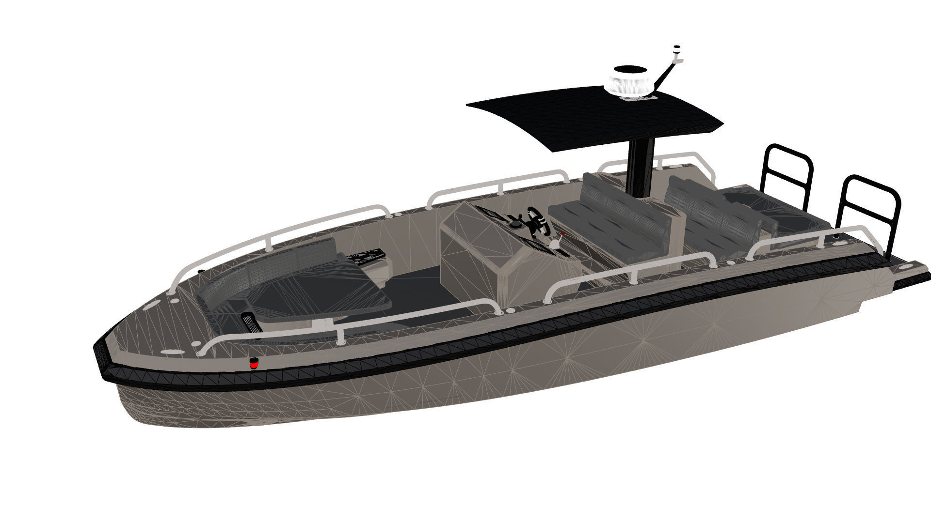 8 Meter Yacht Tender Runabout 3D model_27