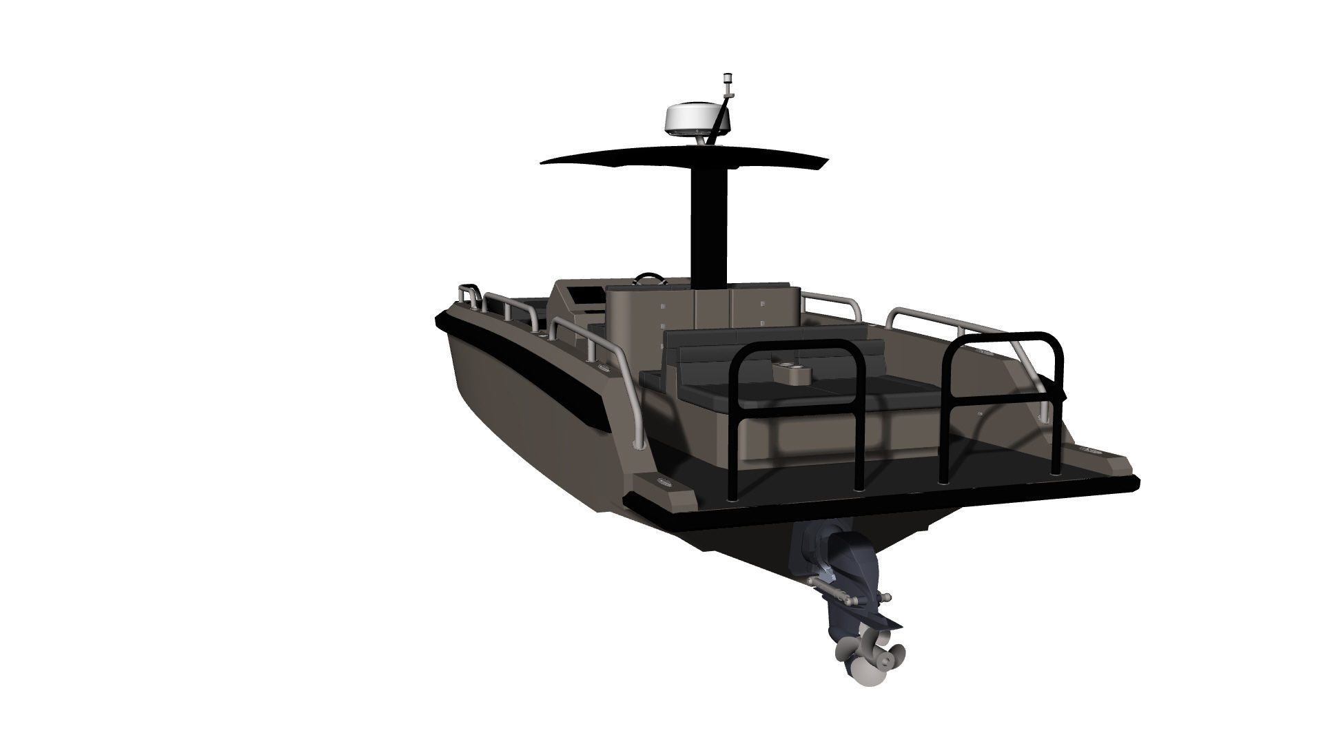 8 Meter Yacht Tender Runabout 3D model_43