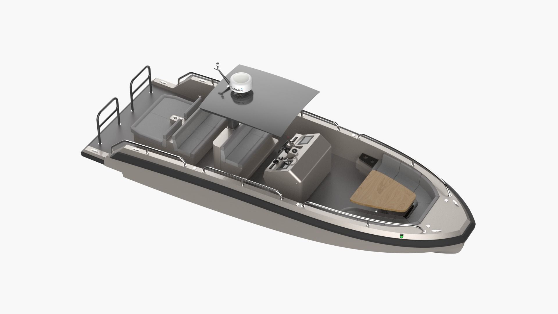 8 Meter Yacht Tender Runabout 3D model_7