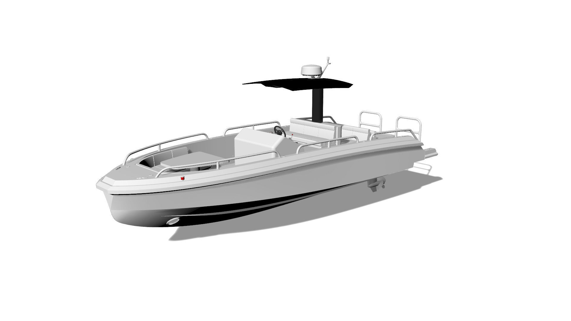 8 Meter Yacht Tender Runabout 3D model_10