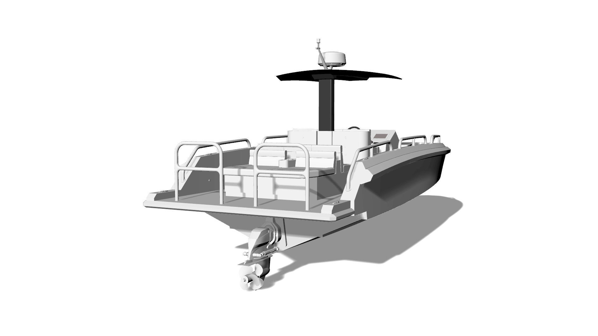 8 Meter Yacht Tender Runabout 3D model_19