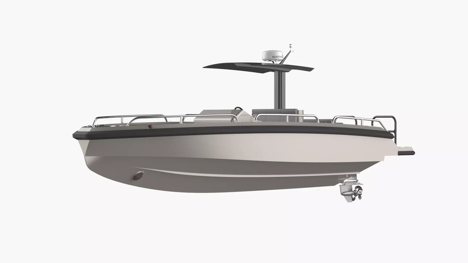 8 Meter Yacht Tender Runabout 3D model_0