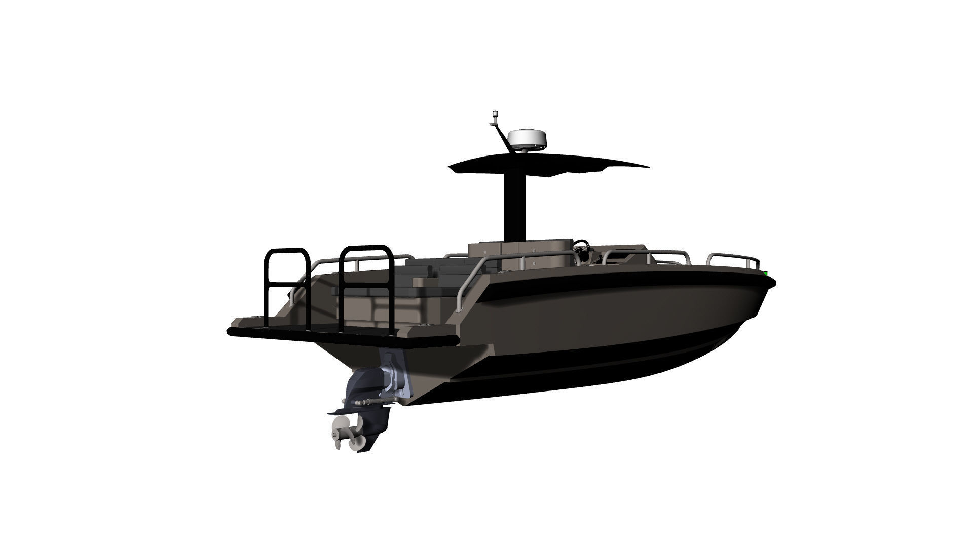 8 Meter Yacht Tender Runabout 3D model_39