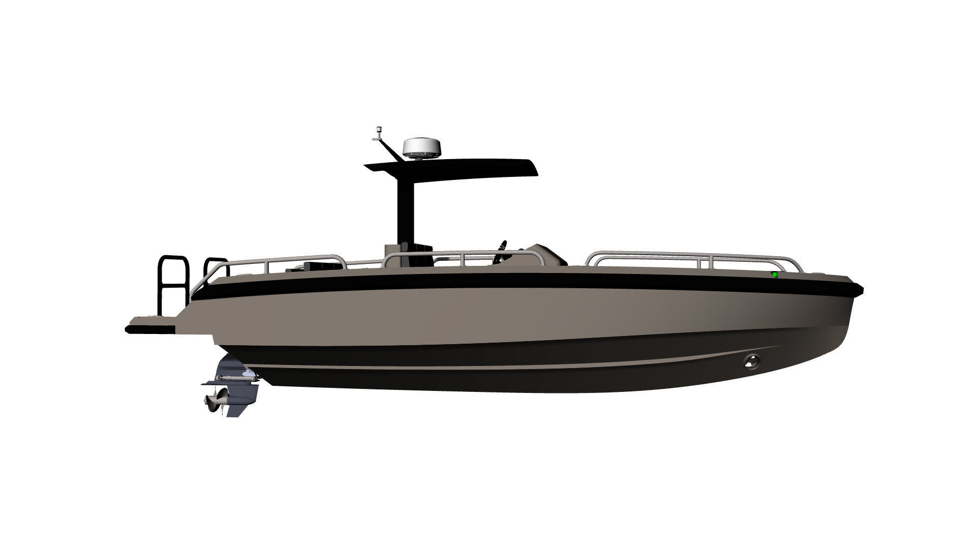 8 Meter Yacht Tender Runabout 3D model_33