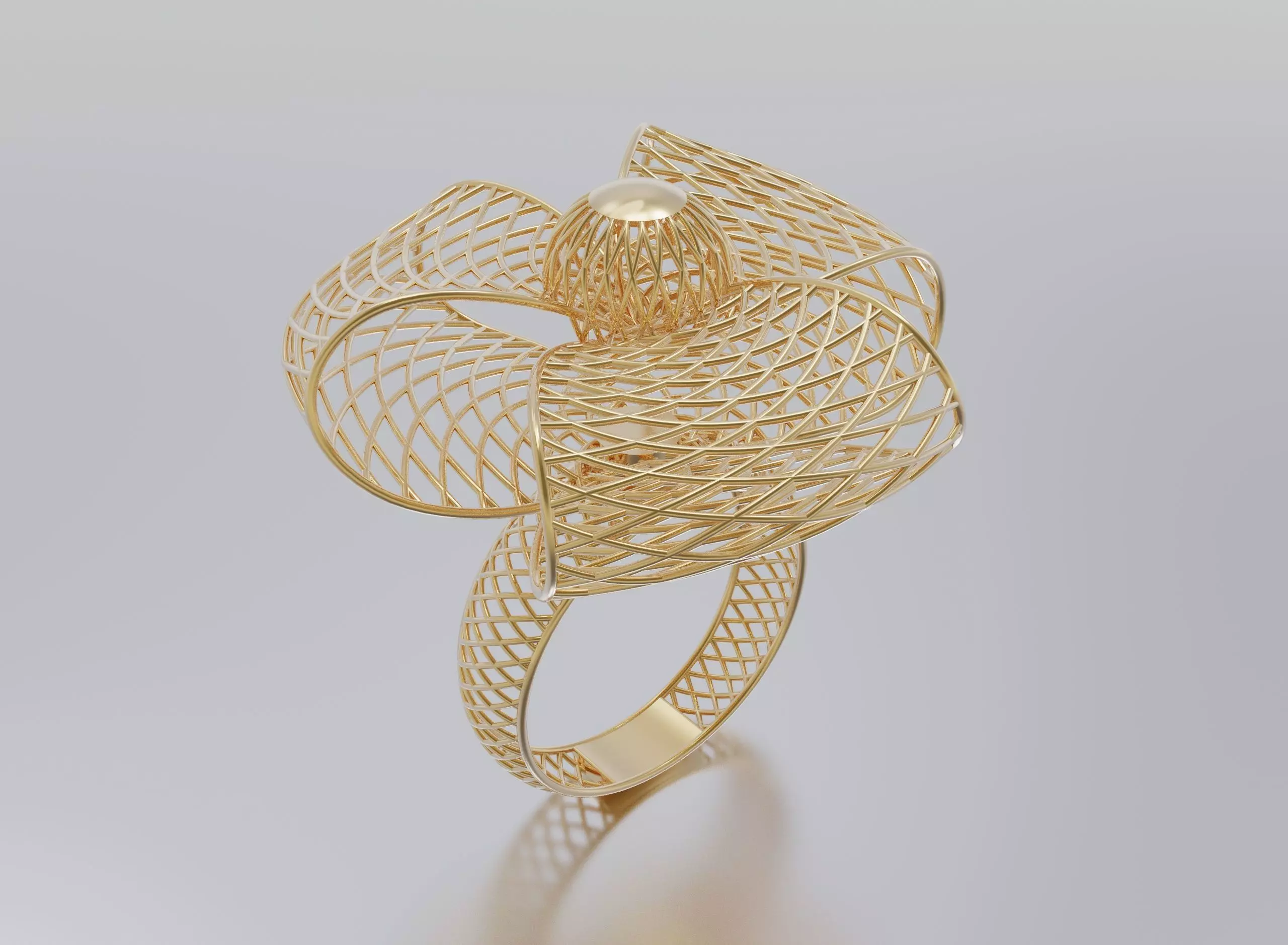 woman ring 3D print model_0