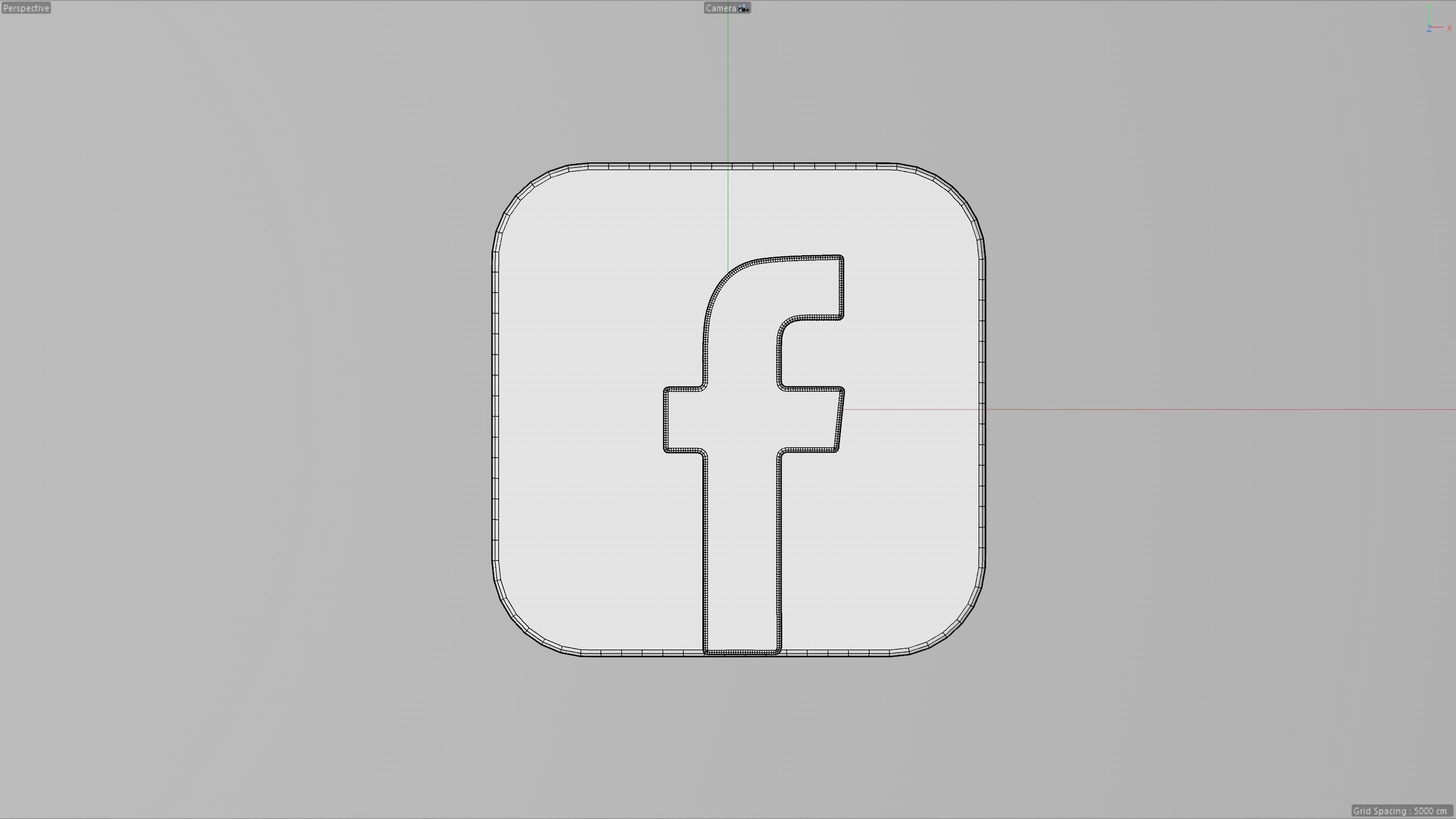 Facebook App Icon 3D model_7