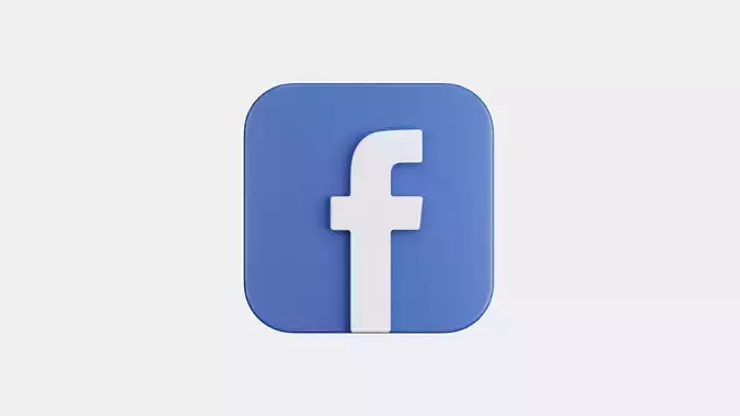 Facebook App Icon 3D model