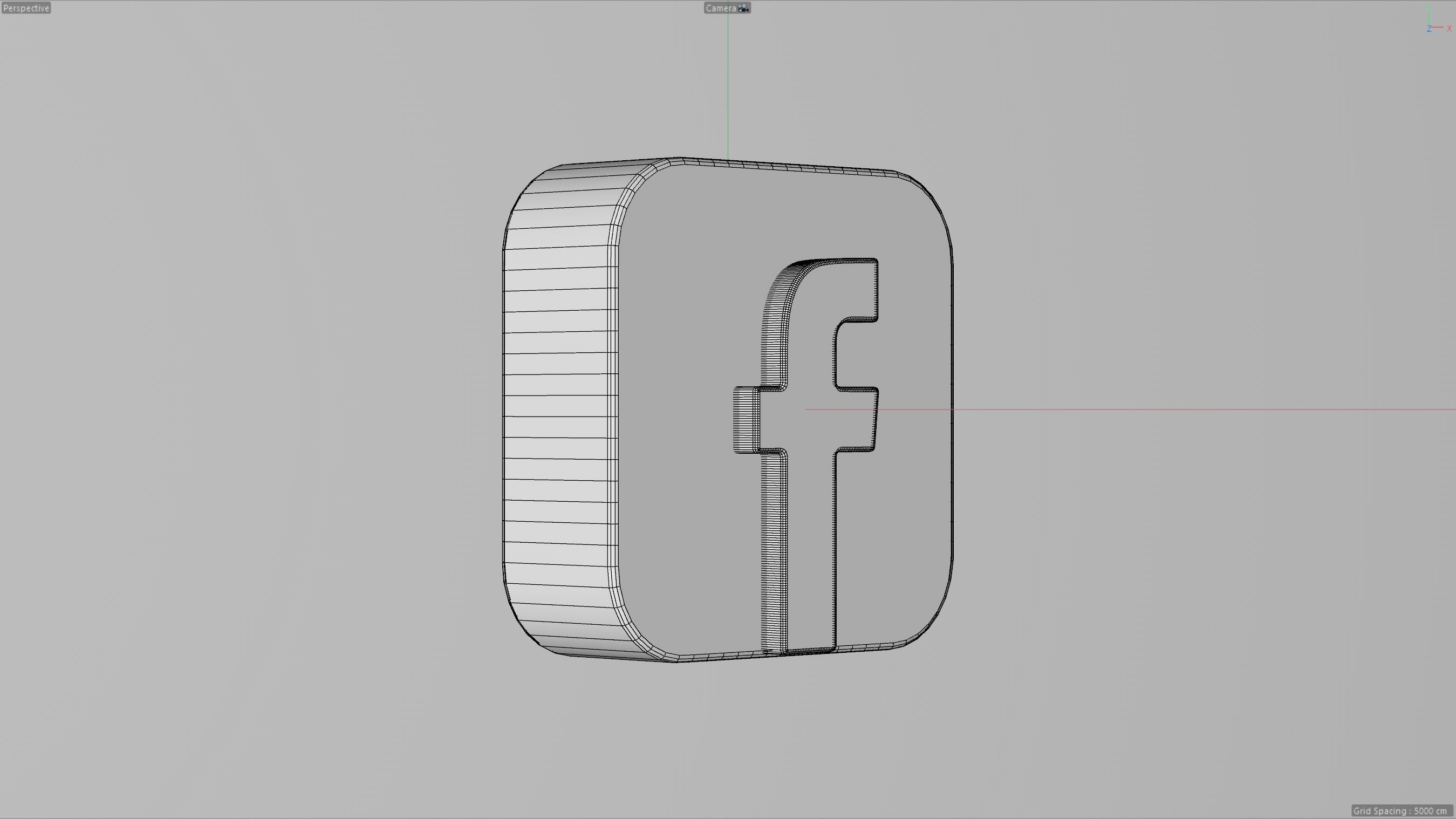 Facebook App Icon 3D model_6