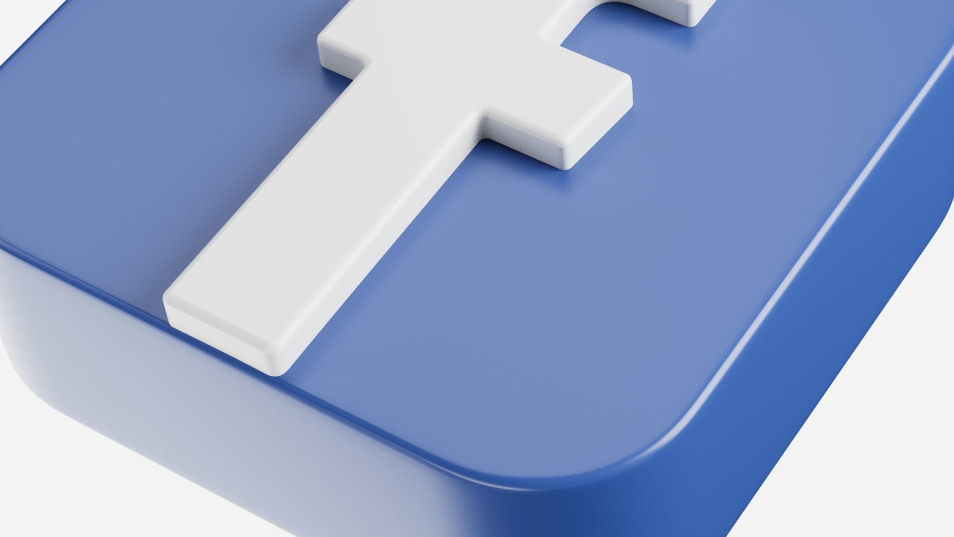 Facebook App Icon 3D model_4