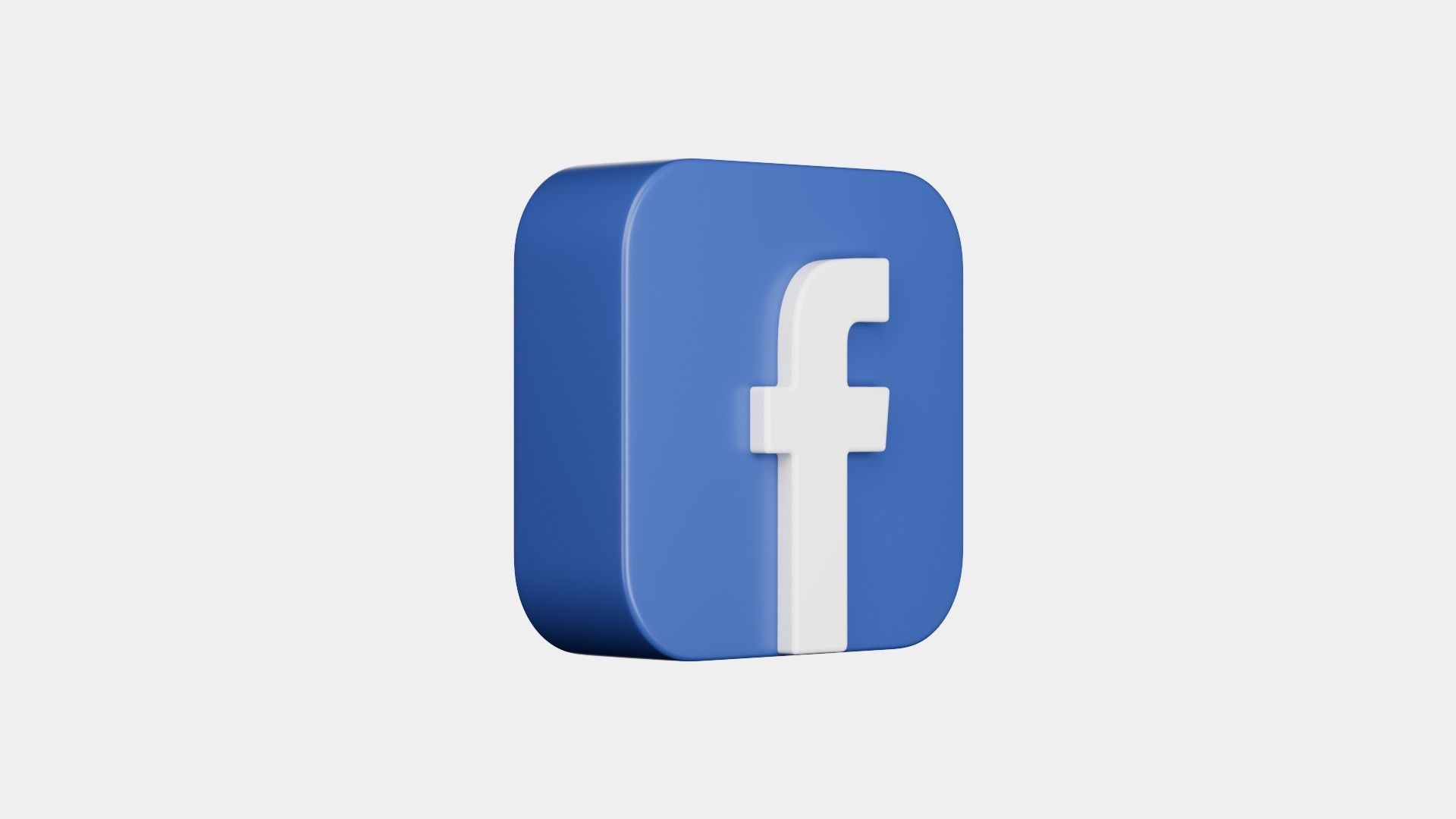 Facebook App Icon 3D model_2
