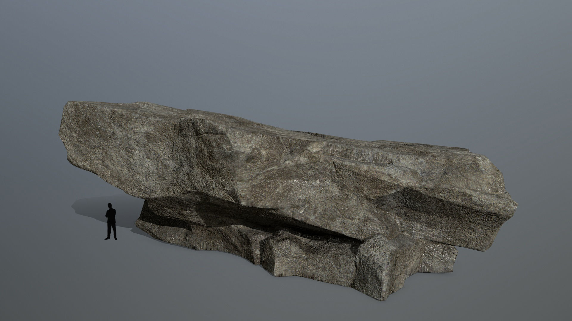 cliff rocks Low-poly 3D model_10