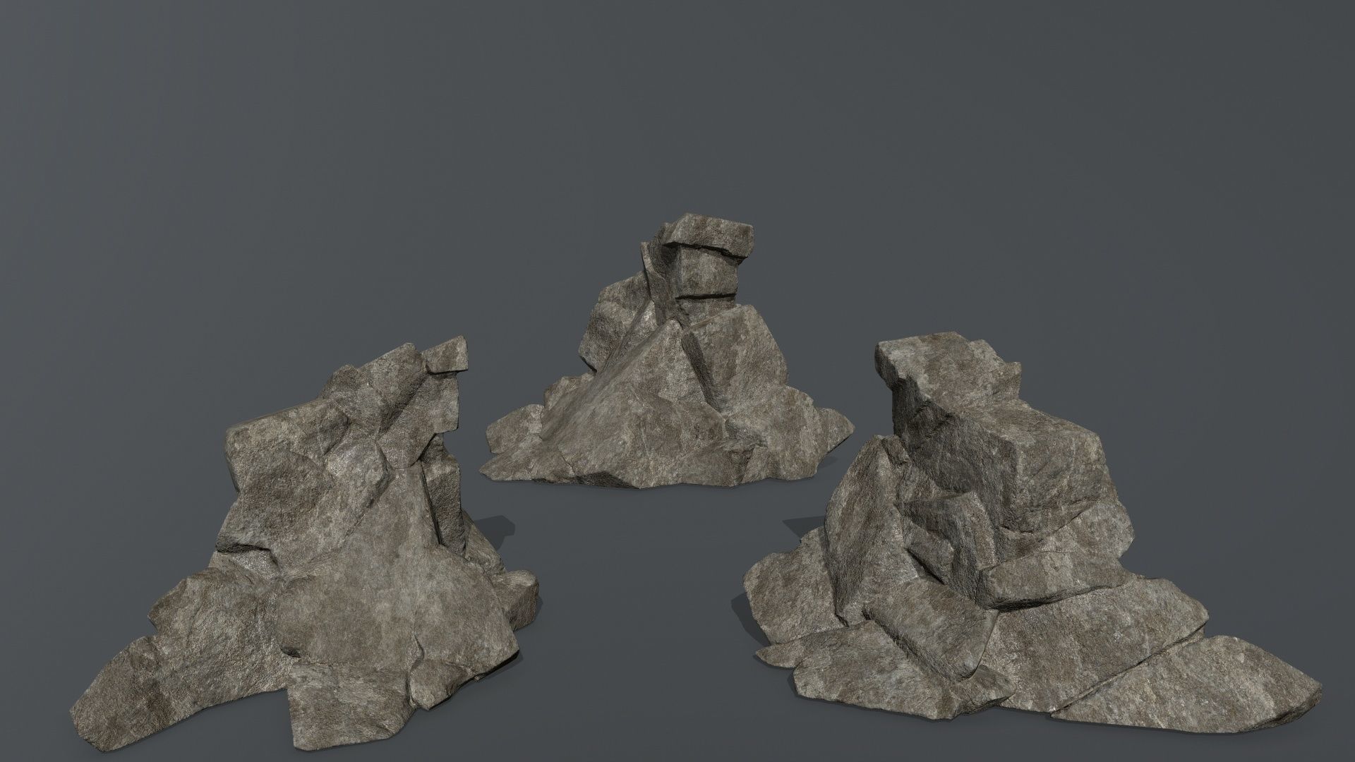 cliff rocks Low-poly 3D model_25
