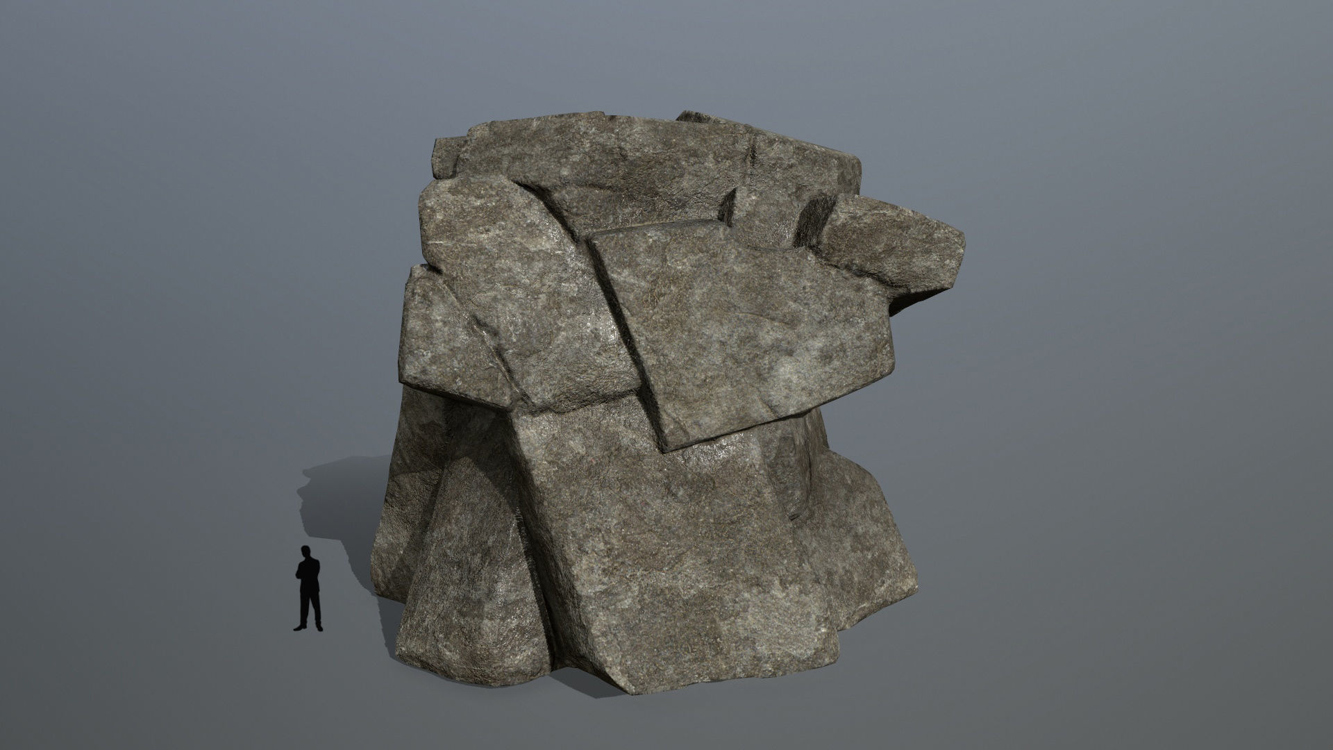 cliff rocks Low-poly 3D model_5