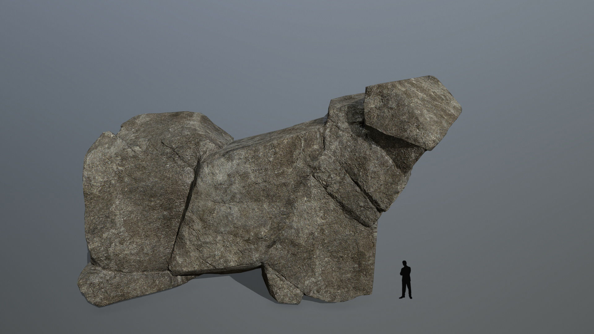 cliff rocks Low-poly 3D model_7