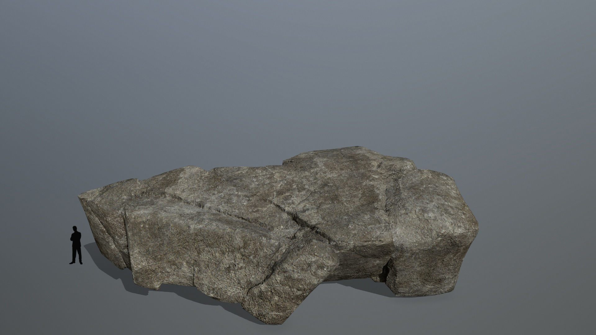 cliff rocks Low-poly 3D model_9