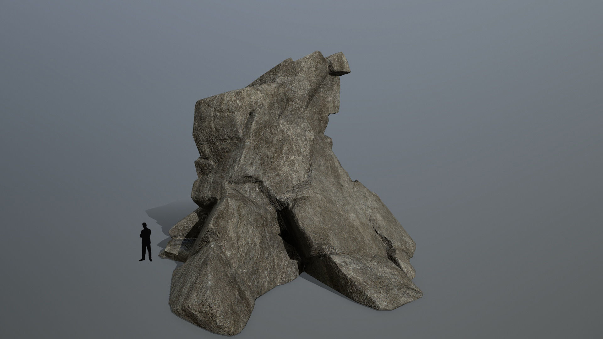 cliff rocks Low-poly 3D model_8