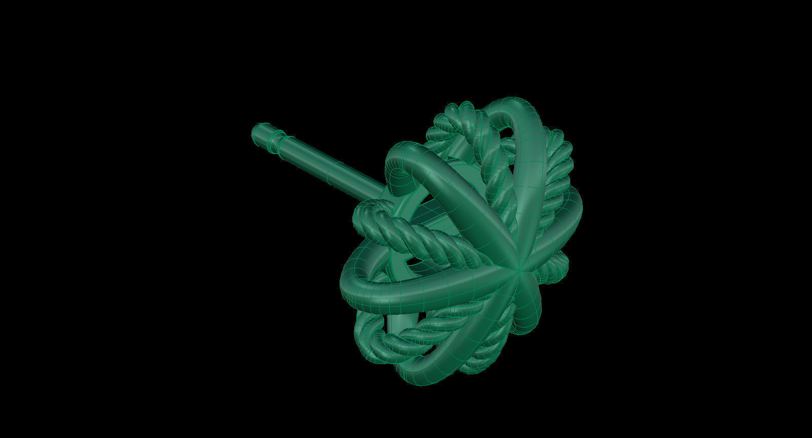 Starburst Earring size 10 mm 3D print model_7