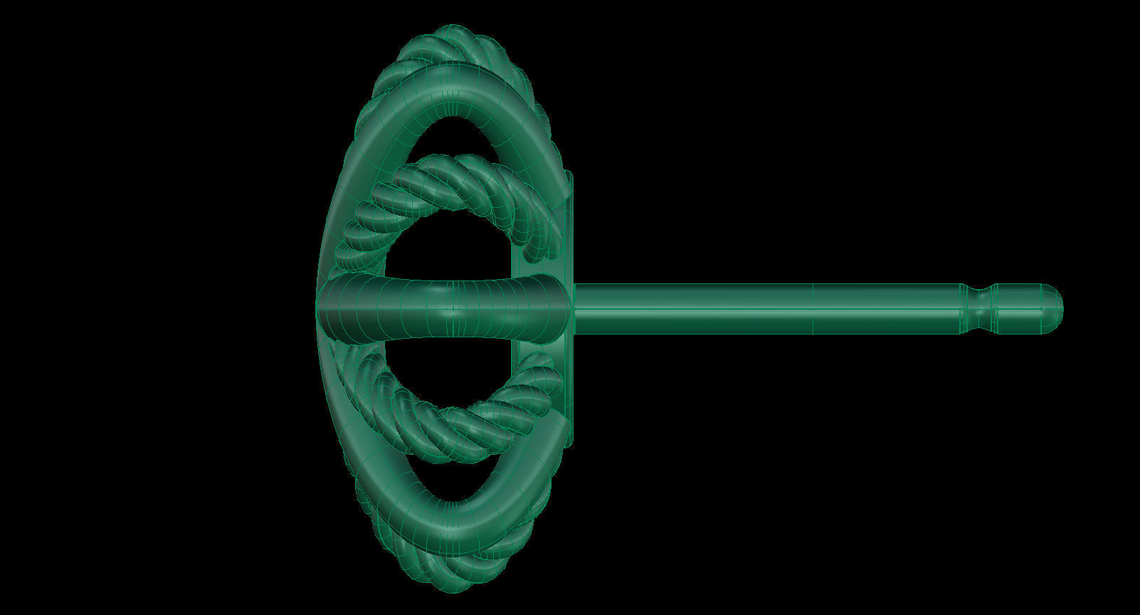 Starburst Earring size 10 mm 3D print model_10